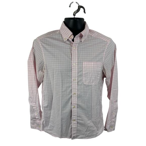 Vineyard Vines OTG Performance Dress Shirt Pink Plaid Size XS Mens brrr fabric - Picture 1 of 11
